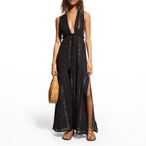 RAMY Brook Rowan Metallic cotton Gauze Maxi dress beach coverup cover up XXL NWT